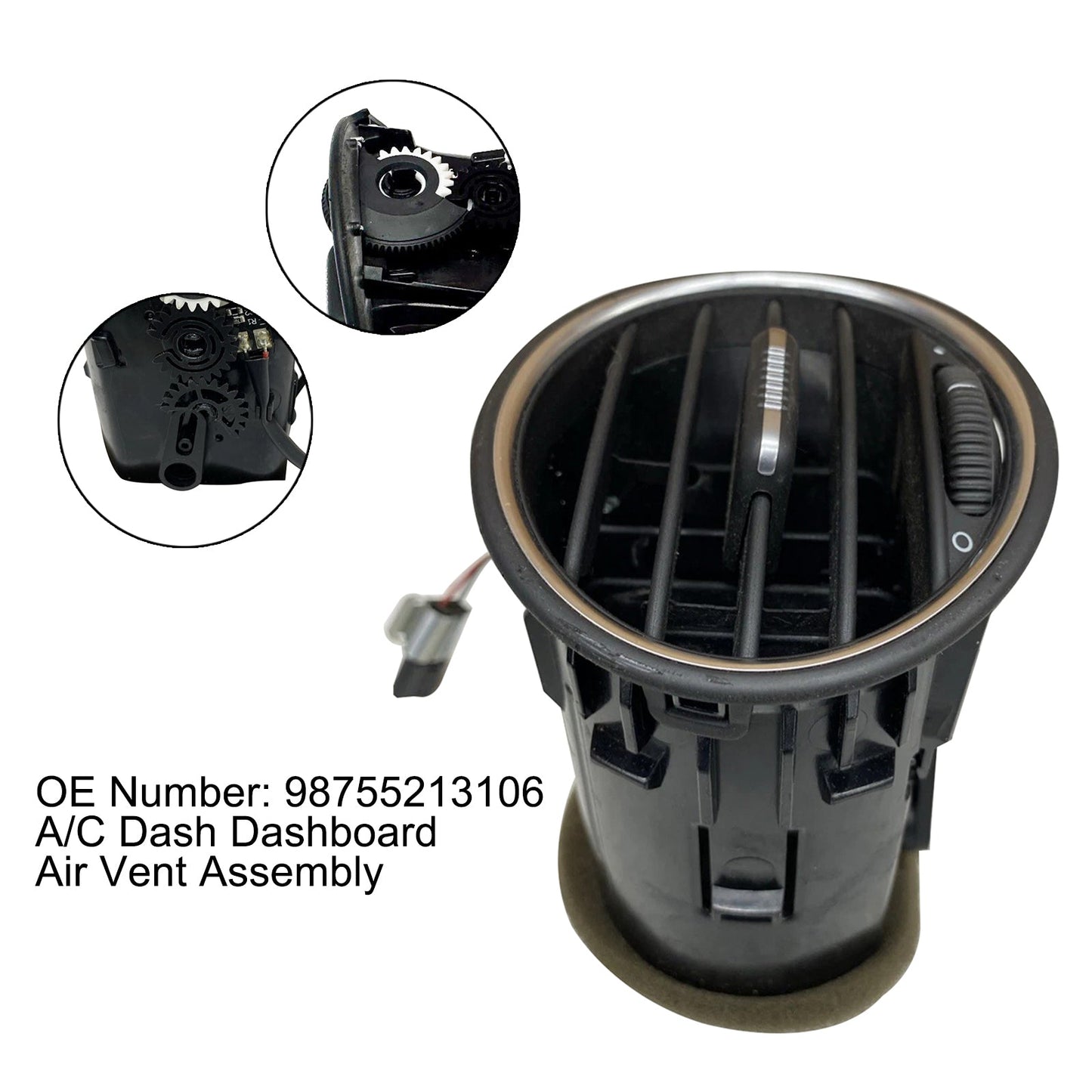 Porsche Cayman 2007-2012 A/C Dash Dashboard Air Vent Assembly 98755213106 98755213103