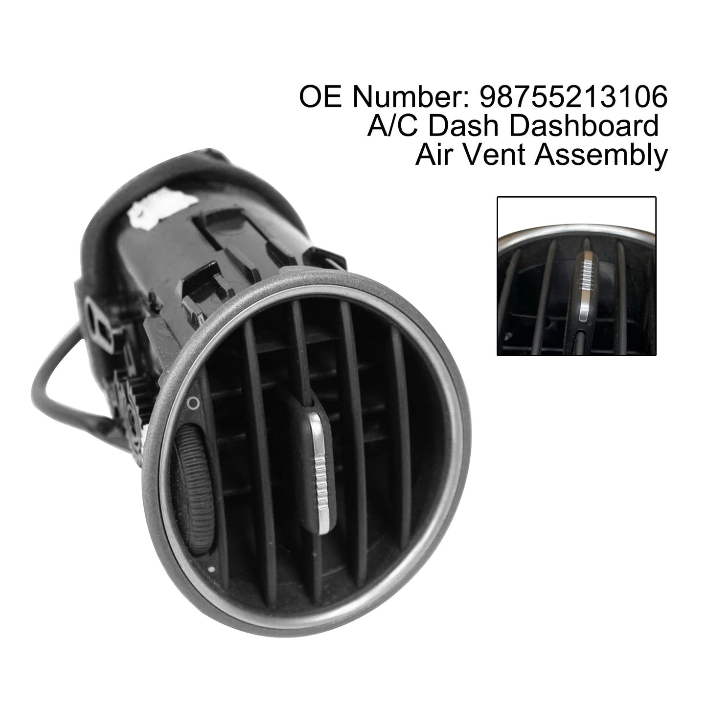 Porsche Cayman 2007-2012 A/C Dash Dashboard Air Vent Assembly 98755213106 98755213103