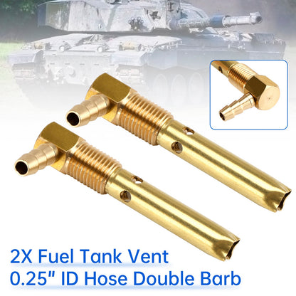2PCS Small 1/4" Hose Double Barb Fuel Tank Vent Assy FTA-V-40 For Both small and large tanks