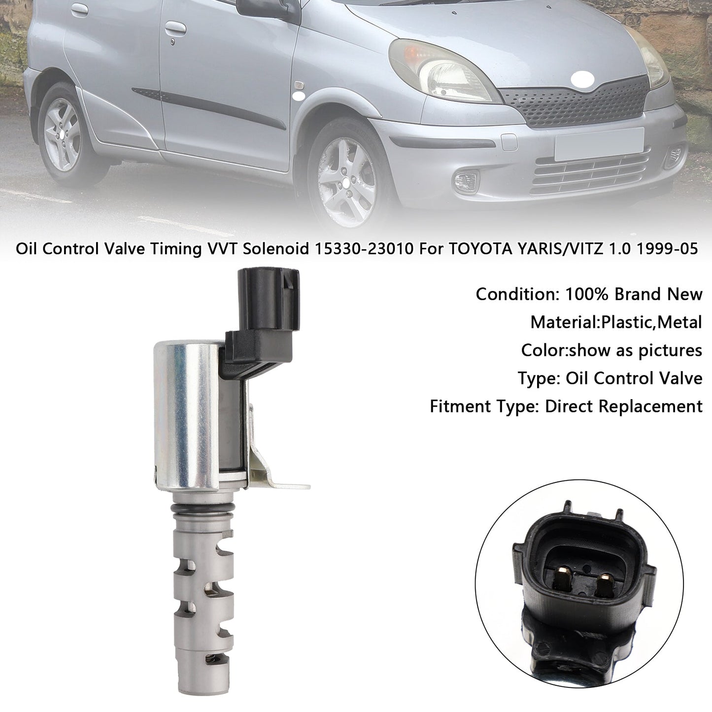 Toyota YARIS/VITZ 1.0 1999-2005 Oil Control Valve Timing VVT Solenoid 15330-23010 2297000290
