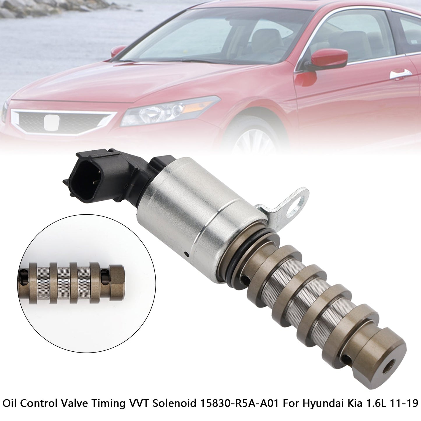 2011-2019 VVT Solenoid 15830-R5A-A01 Hyundai Kia 1.6L Oil Control Valve Timing