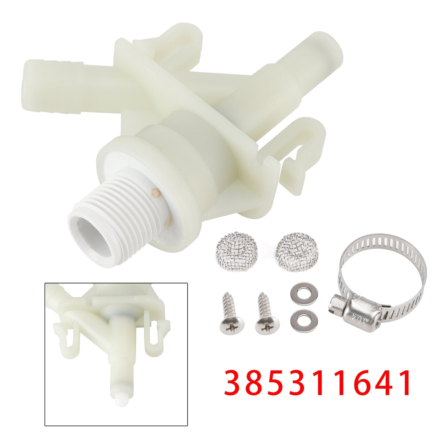 Dometic 300/310/320 Series RV/Camper/Trailer 385311641 Toilet Water Valve Kit