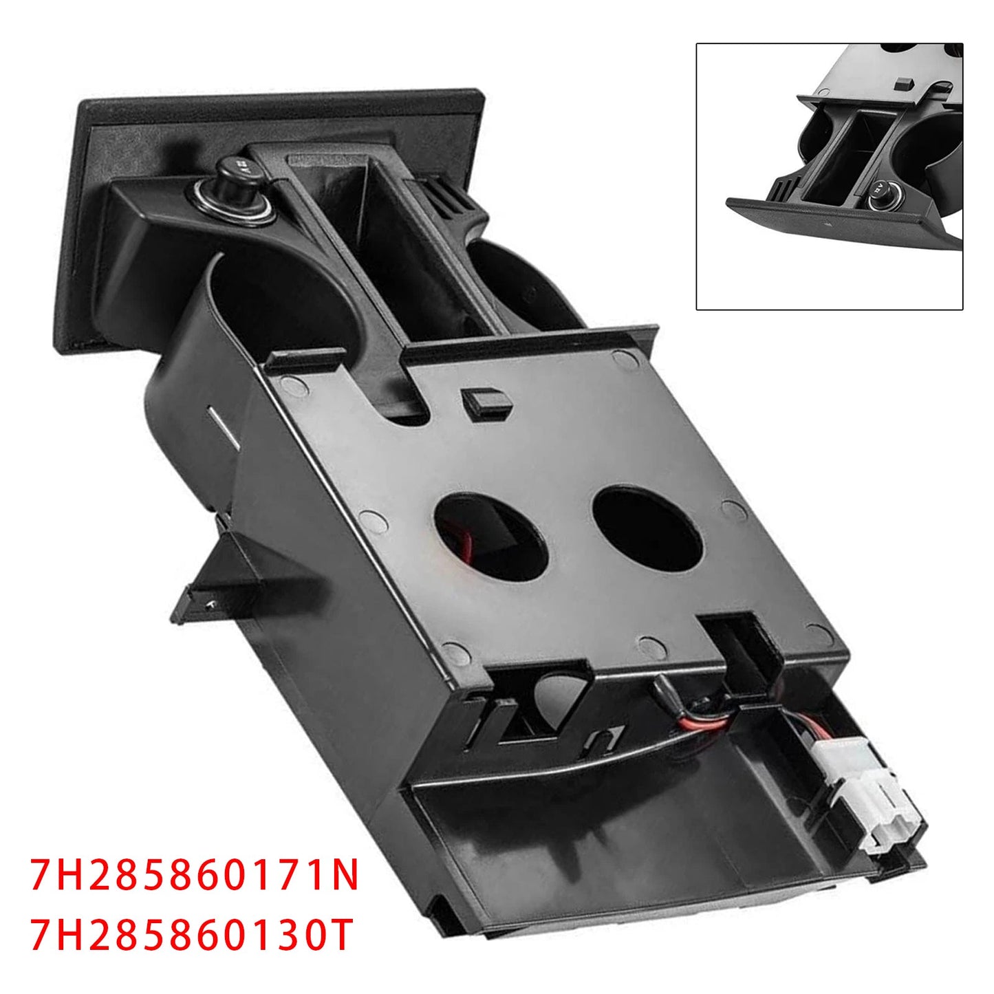 VW Transporter T5 7H285860171N Black Premium Cup Holder