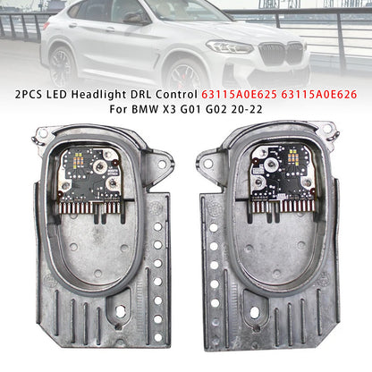 2020-2022 BMW X3 G01 G02 2PCS LED Headlight DRL Control 63115A0E625 63115A0E626