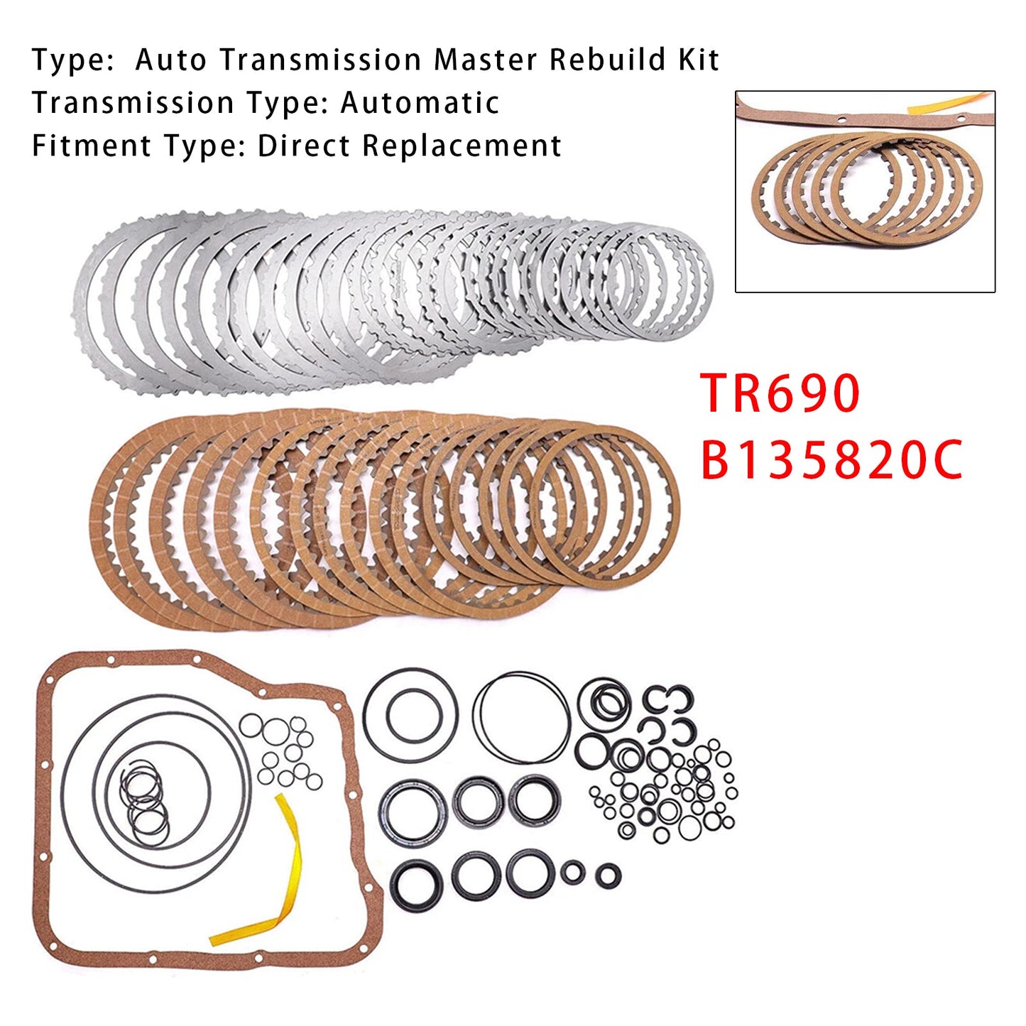 Subaru Outback CVT TR690 Auto Transmission Master Rebuild Kit Overhaul