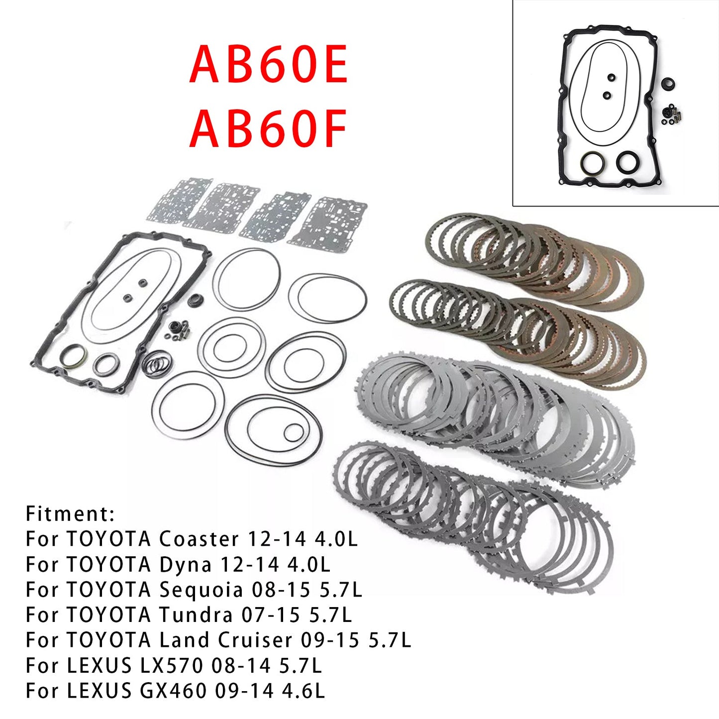 Toyota TUNDRA SEQUOIA 5.7L AB60E AB60F Transmission Overhaul Rebuild Kit AB60E AB60F