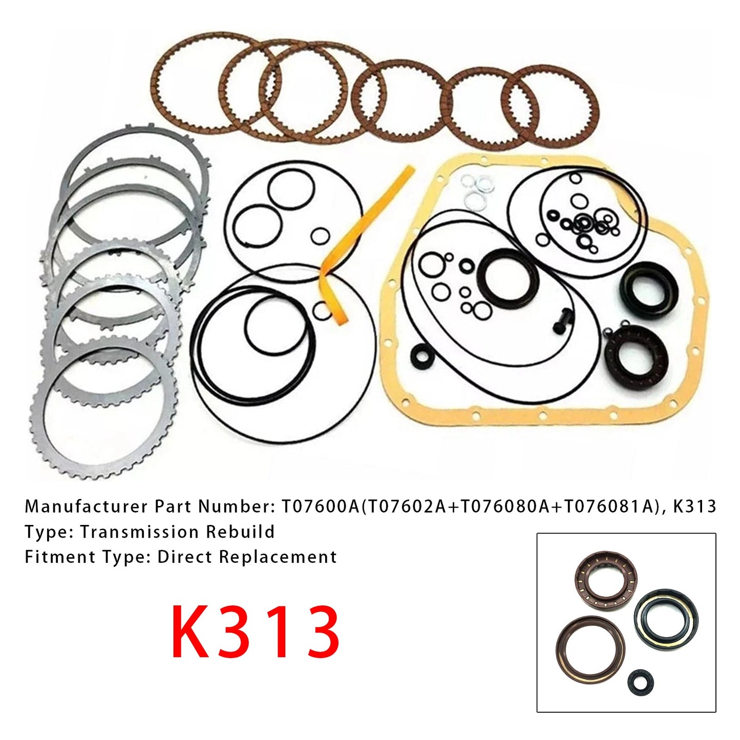 Toyota AURIS COROLLA 1.8L Auto Transmission Master Rebuild Kit Overhaul K313