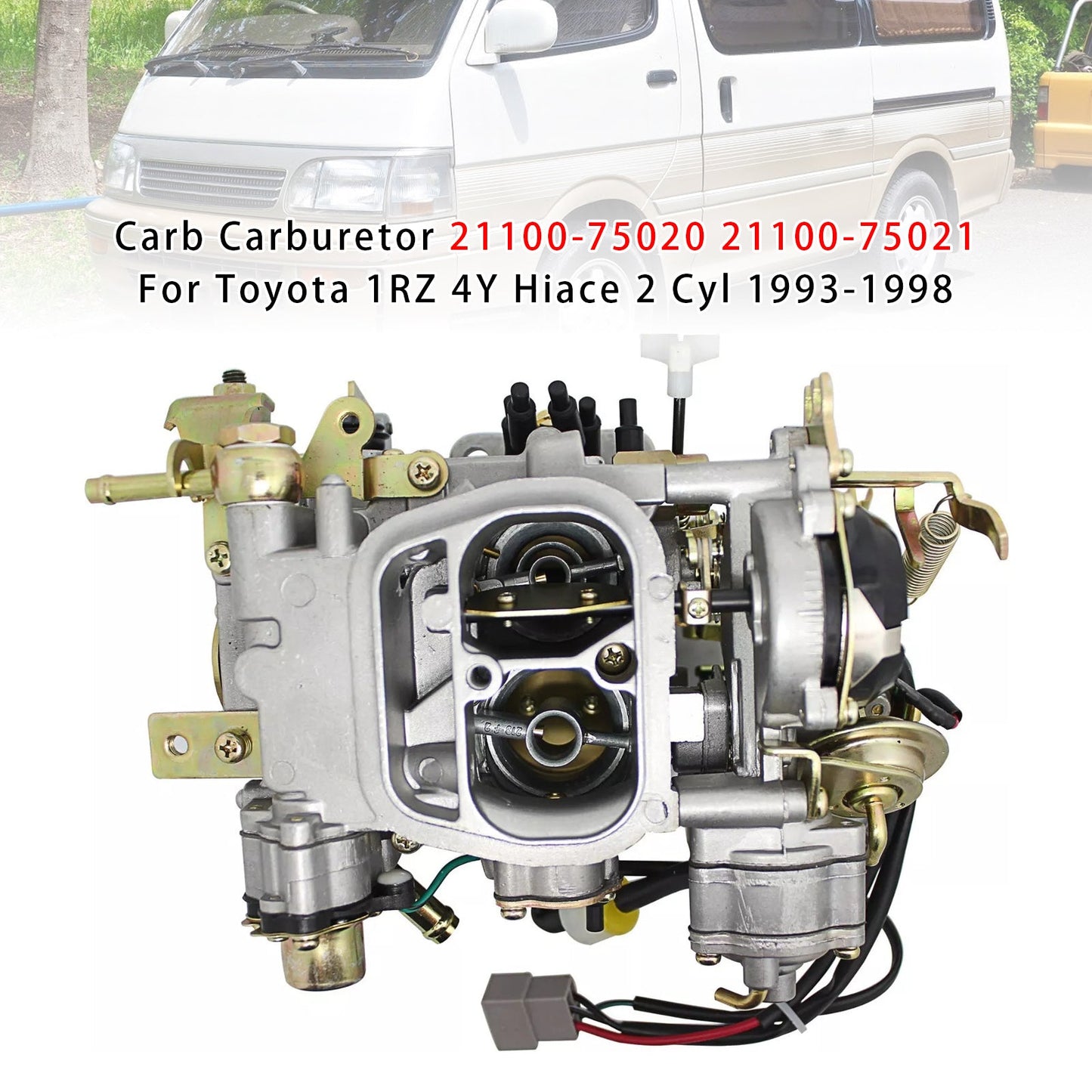 1993-1998  Toyota 1RZ 4Y Hiace 2 Cyl Carb Carburetor 21100-75020 21100-75021