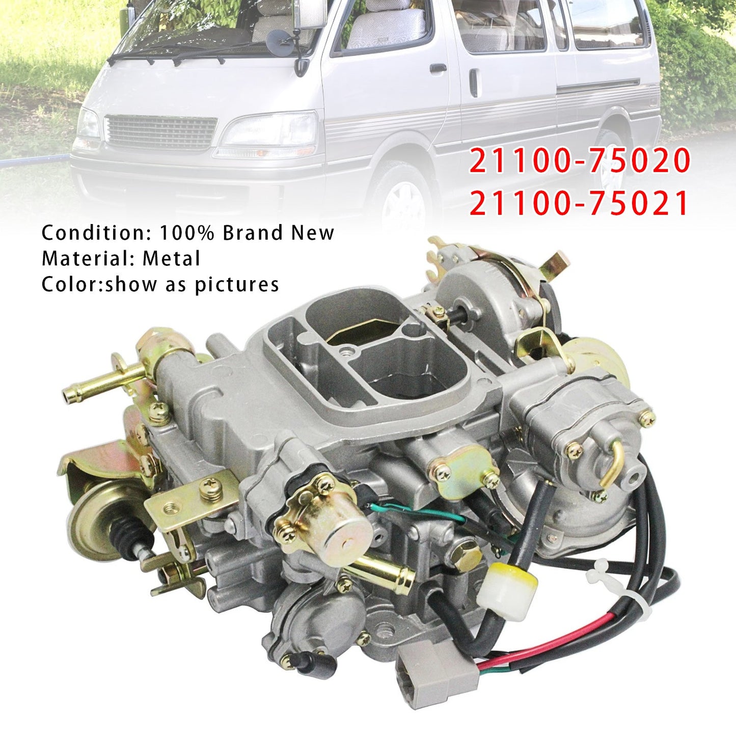 1993-1998  Toyota 1RZ 4Y Hiace 2 Cyl Carb Carburetor 21100-75020 21100-75021