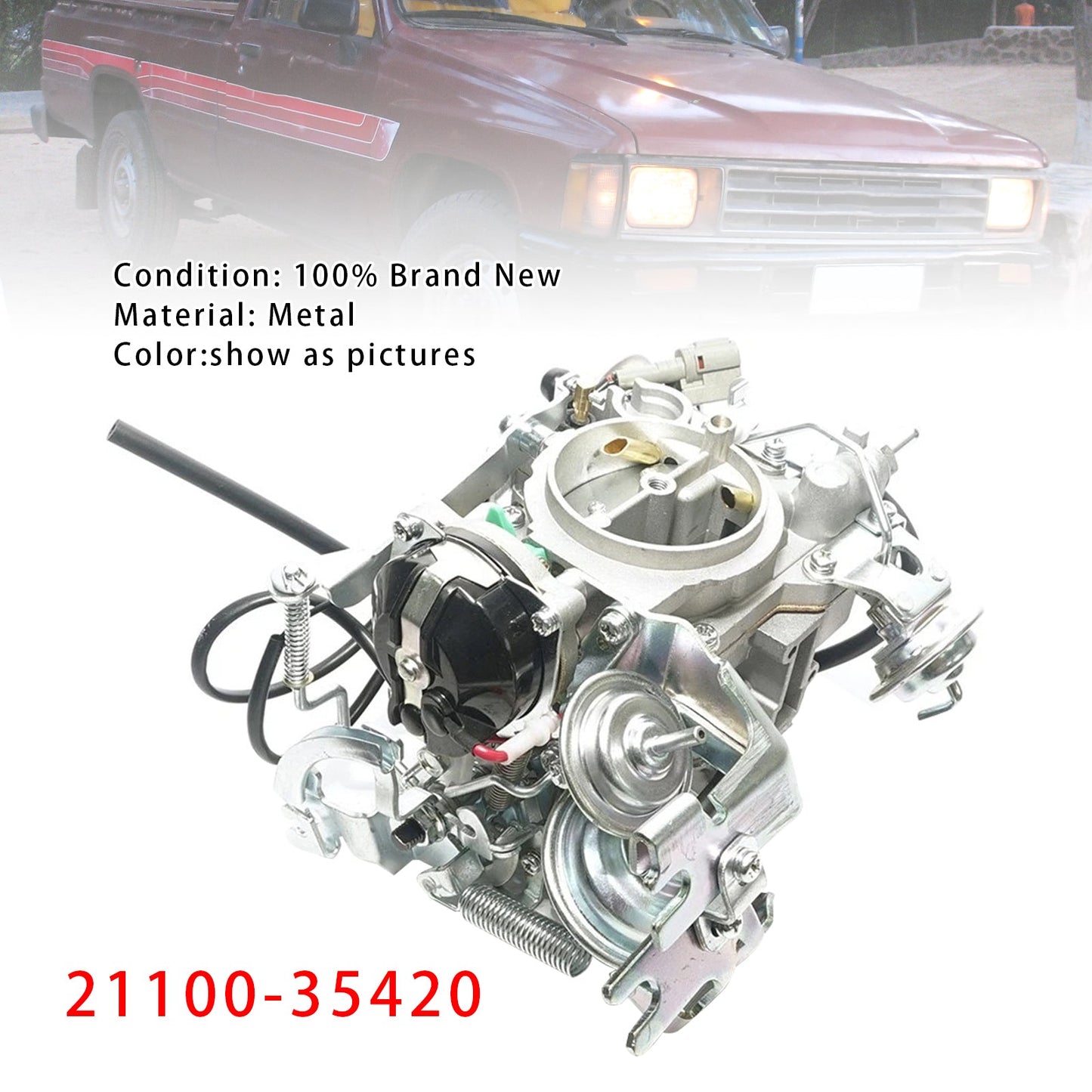 Toyota Hilux 4D Double Cab RN50 RN55 2.4 L 22R LHD 1986-1988  Carburetor 21100-35420