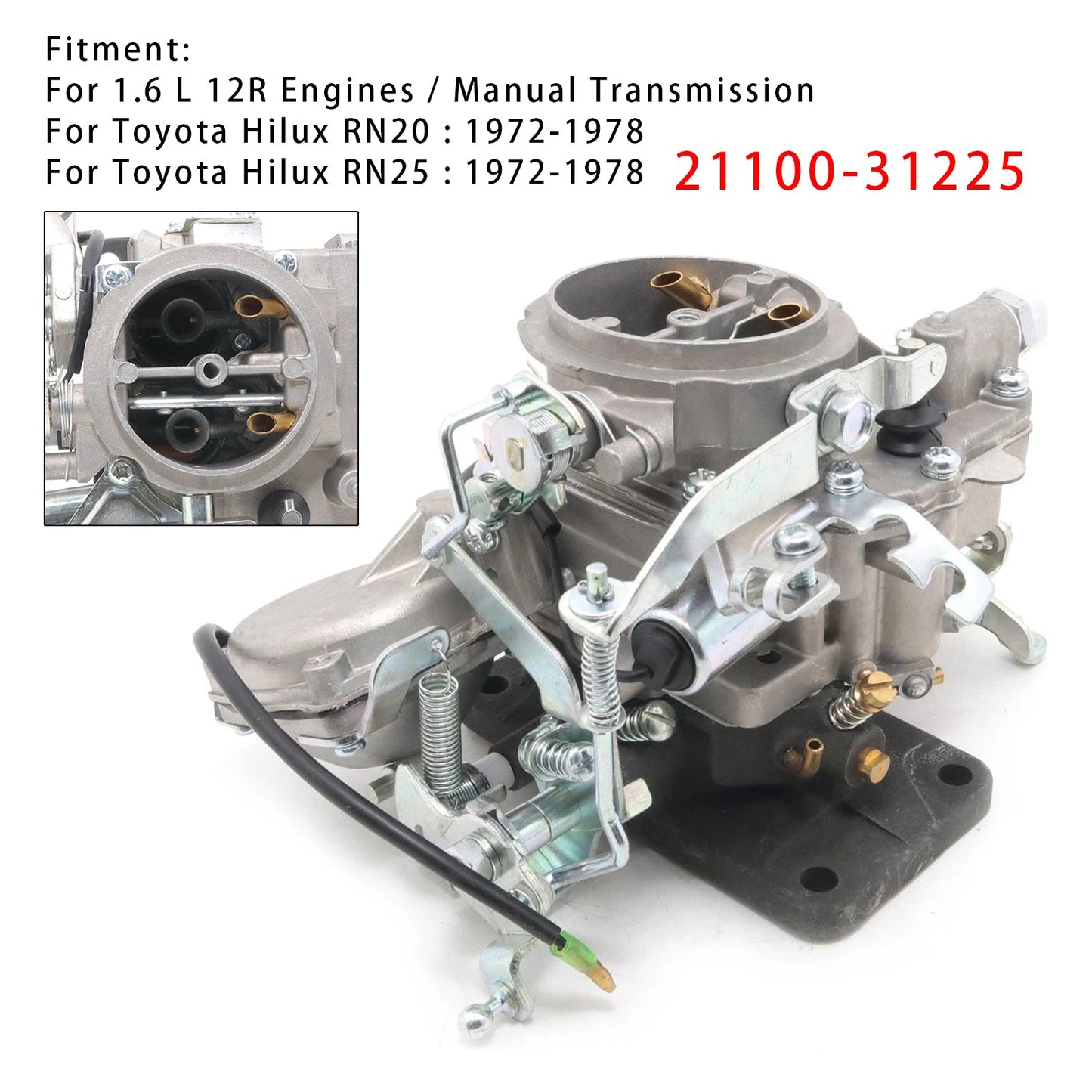 1972-1978 Toyota Hilux RN20 RN25 Pickup Truck 1.6 L Carburetor 21100-31225