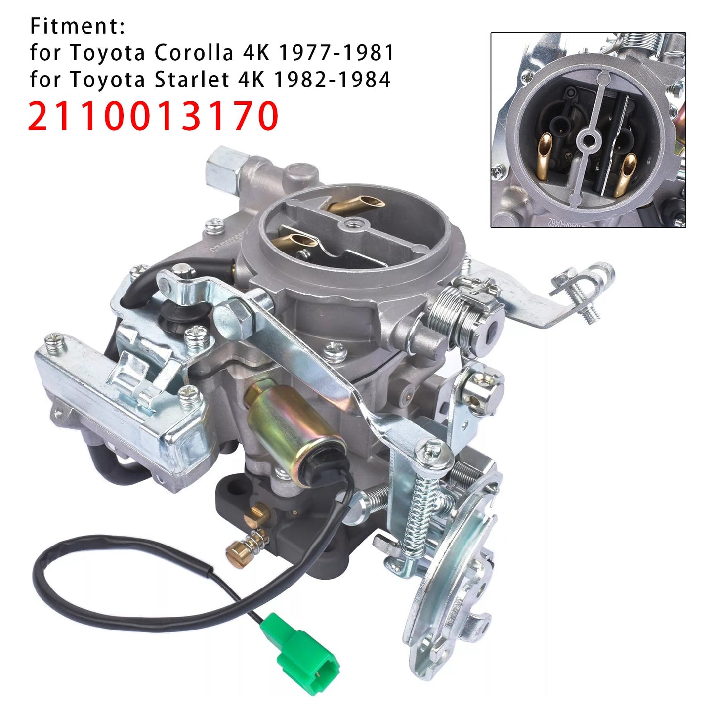 Toyota Corolla DLX Coupe 2-Door 1981 1.8L Carburetor Carb Kit 2110013170