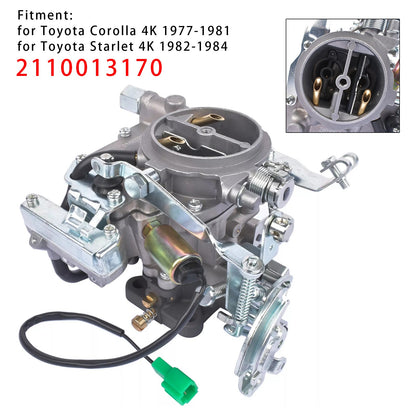 Toyota Corolla DLX Coupe 2-Door 1981 1.8L Carburetor Carb Kit 2110013170
