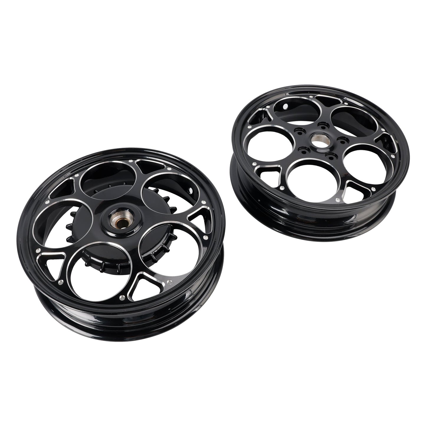 Vespa Sprint/ Primavera 50-150cc Aluminum Black Front and Rear Wheel Rim
