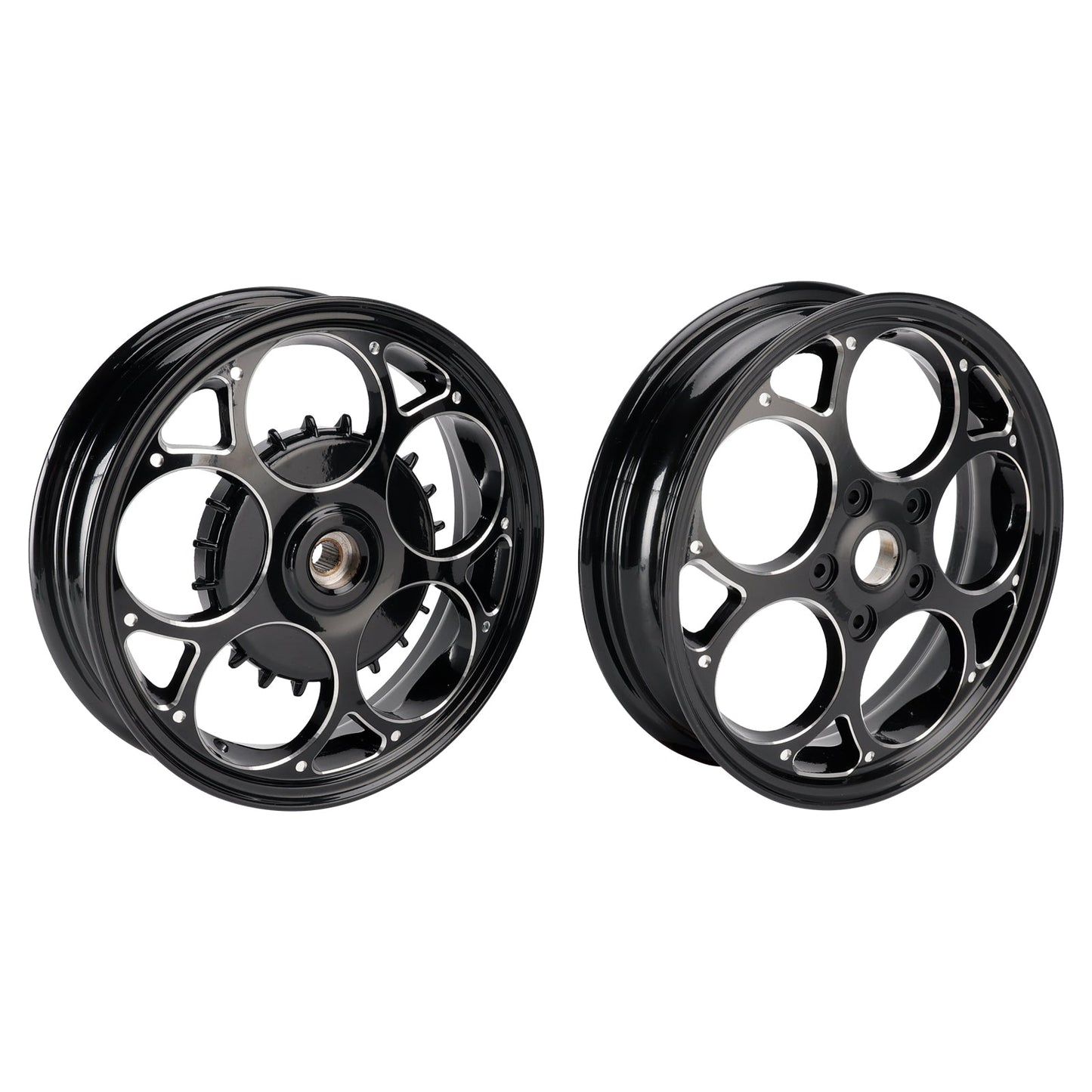 Vespa Sprint/ Primavera 50-150cc Aluminum Black Front and Rear Wheel Rim