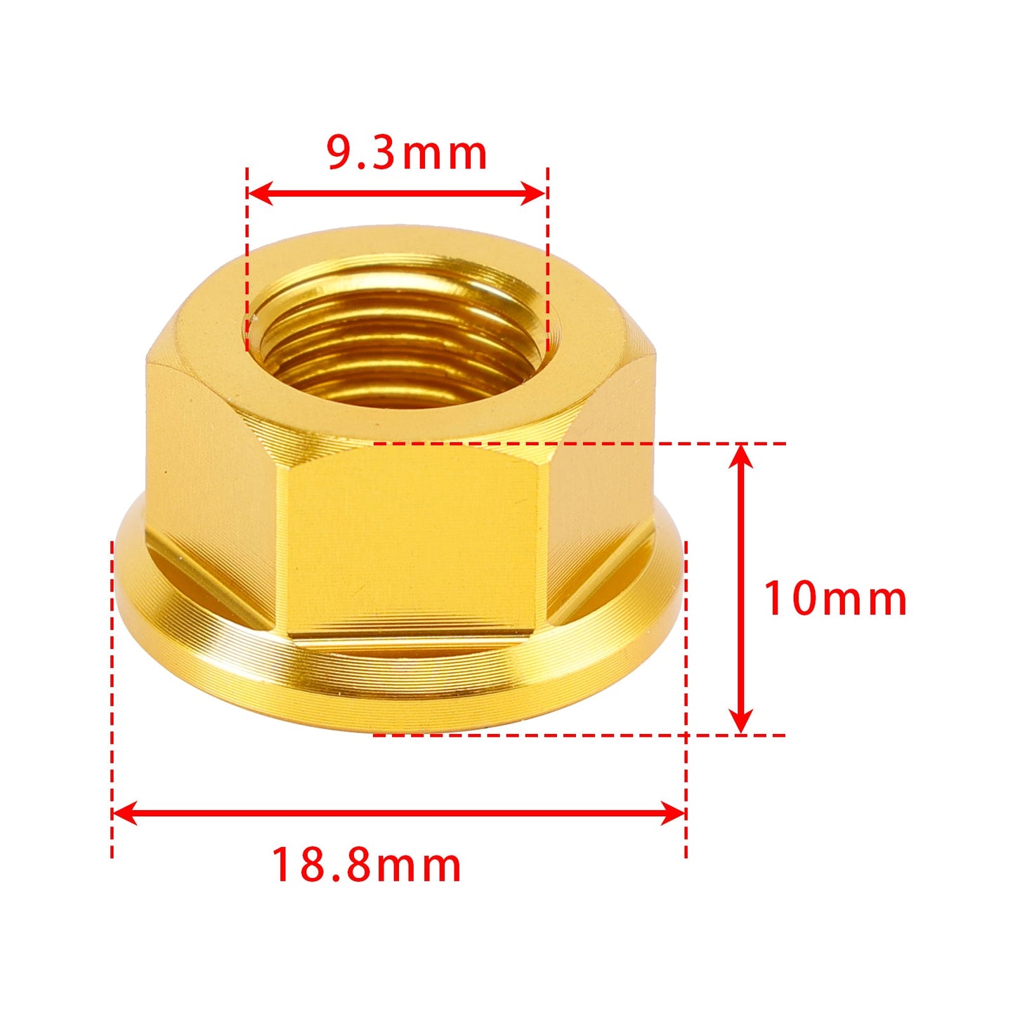 Ducati Panigale V2 V4 2018-2024 Rear Sprocket Carrrier Flange Gold Nuts Set M10x1.0 74810461A