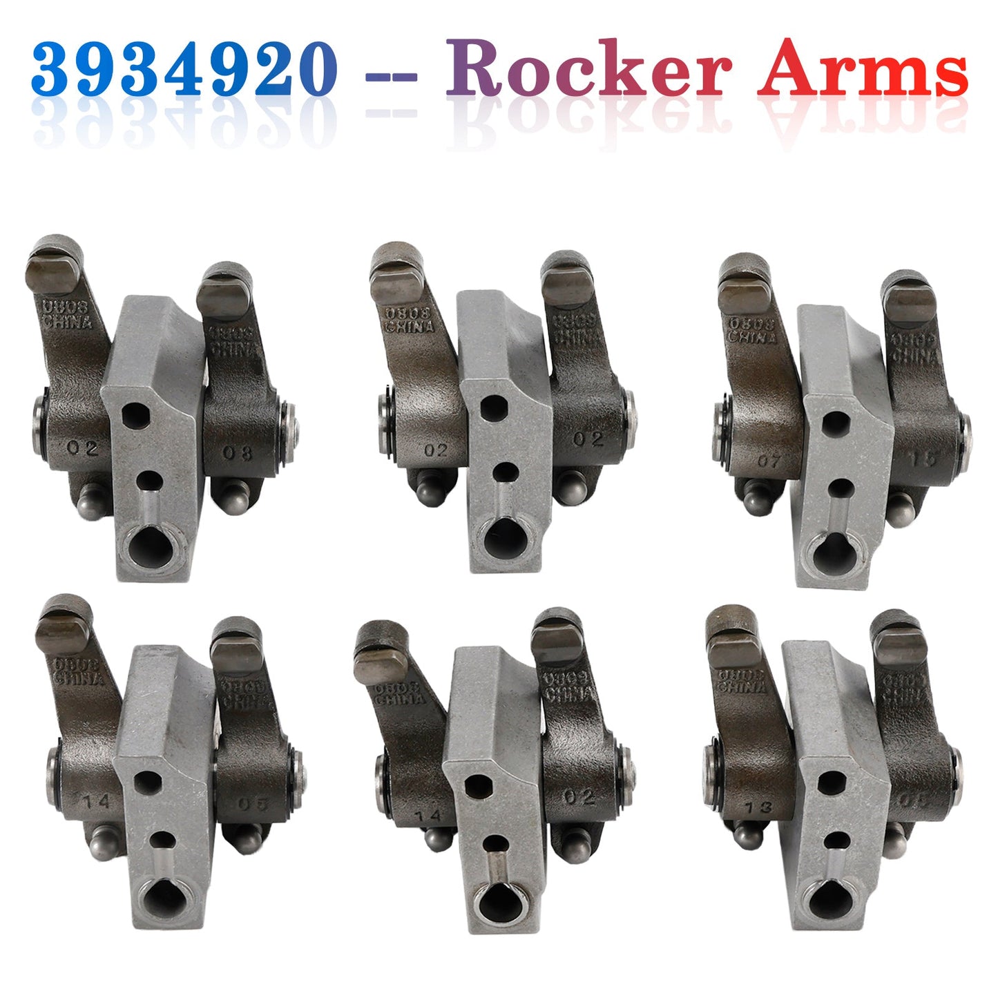 6PCS Intake Exhaust Rocker Arms Support Set 3934920 4089669 for Cummins Dodge 5.9L 12V