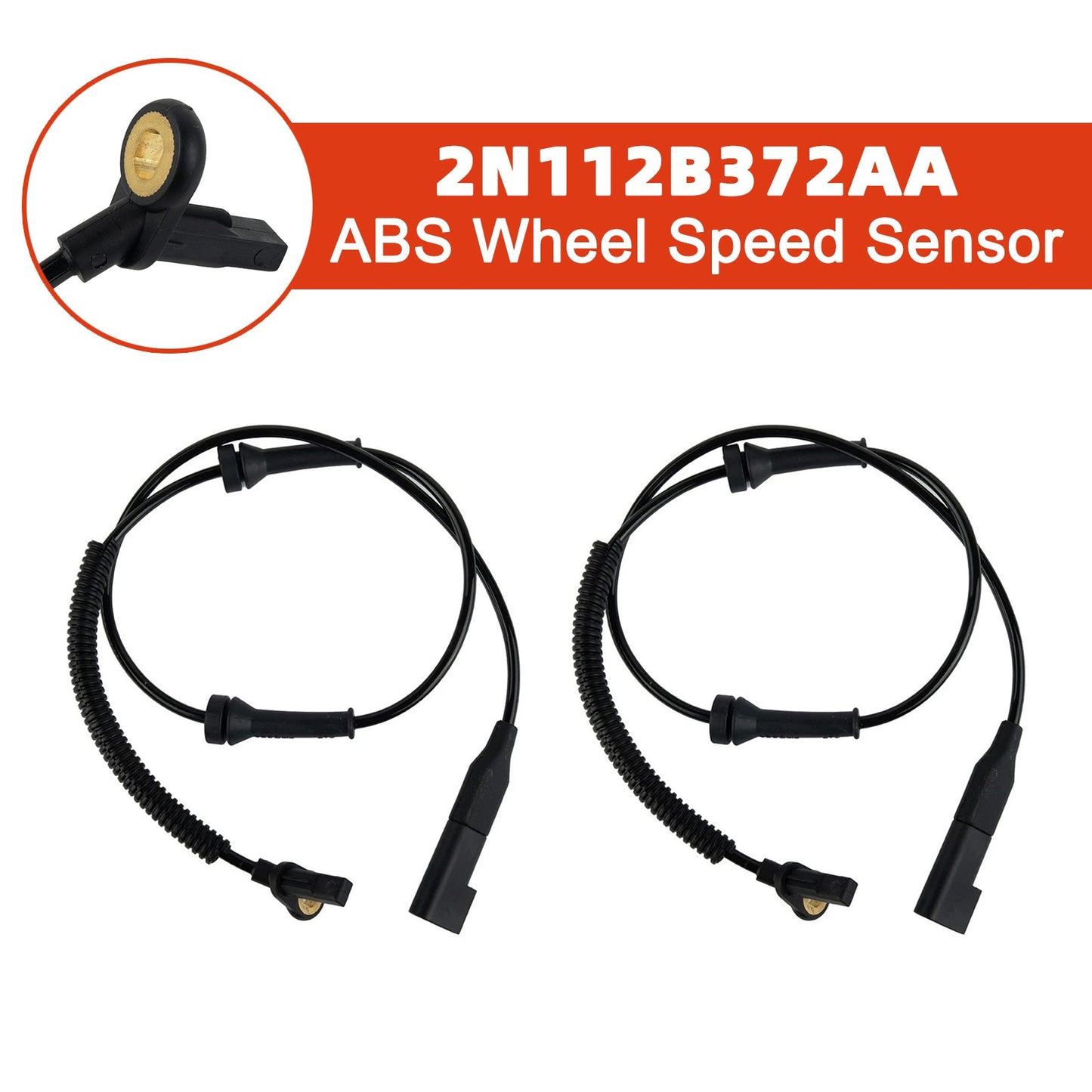Ford Fiesta MK6 Front Left and Right ABS Wheel Speed Sensor 2N112B372AA