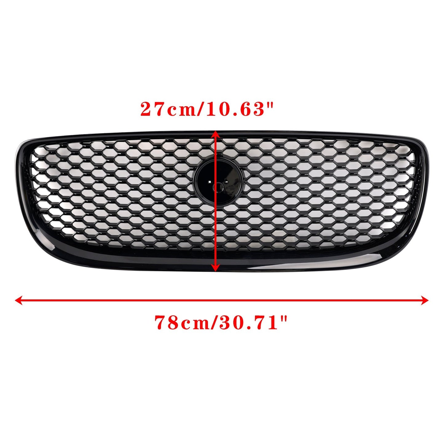 2015-2018 Jaguar XE Gloss Black Honeycomb Front Bumper Grille Grill