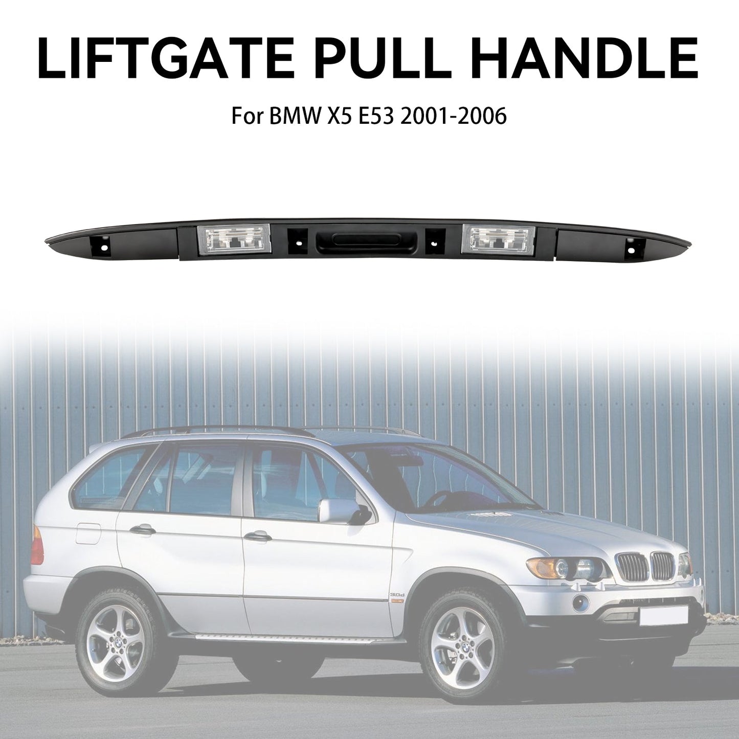 2001-2006 BMW X5 51137170676 51137061247 51138243767 E53 Trunk Lid Licence Plate Grip With Key Button