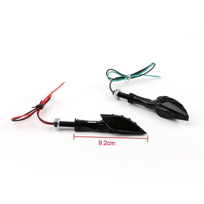 Universal Motorcycle Skeleton Hand LED Turn Signals Blinker Indicator Assosary