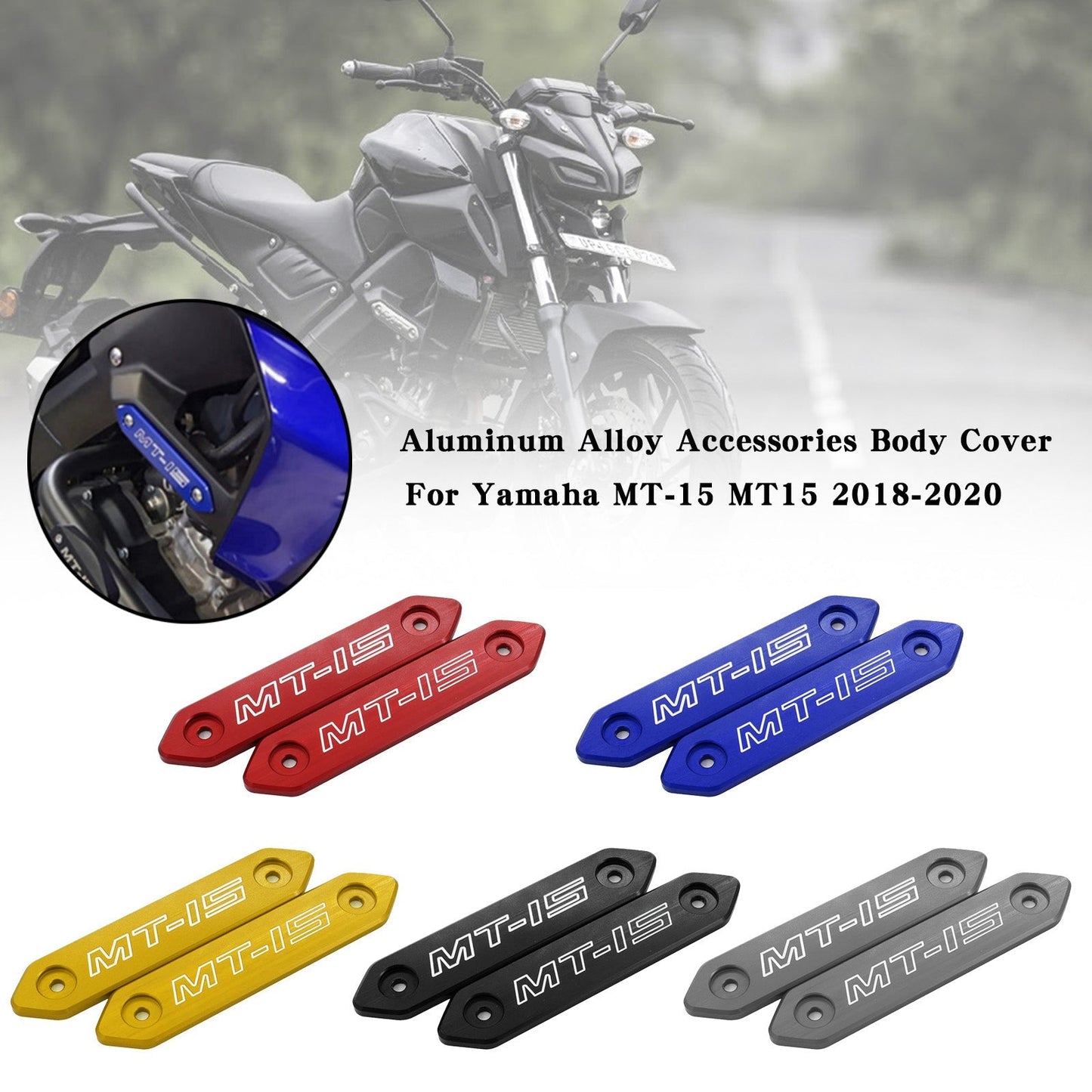 Cubierta de carrocería de aleación de aluminio para Yamaha MT 15 MT-15 MT15 2018-2020