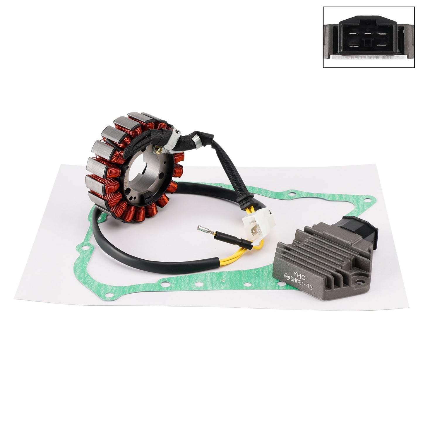 Peugeot SV250 2001-2002 Magneto Coil Stator + Voltage Regulator + Gasket Assy