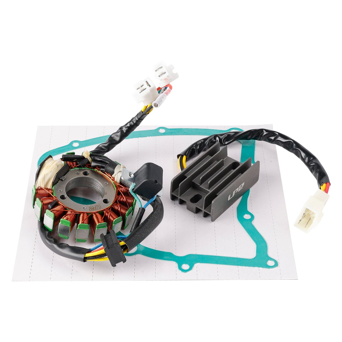 Suzuki LT160E QuadRunner 160 1989-1992 Magneto Coil Stator + Voltage Regulator + Gasket Assy