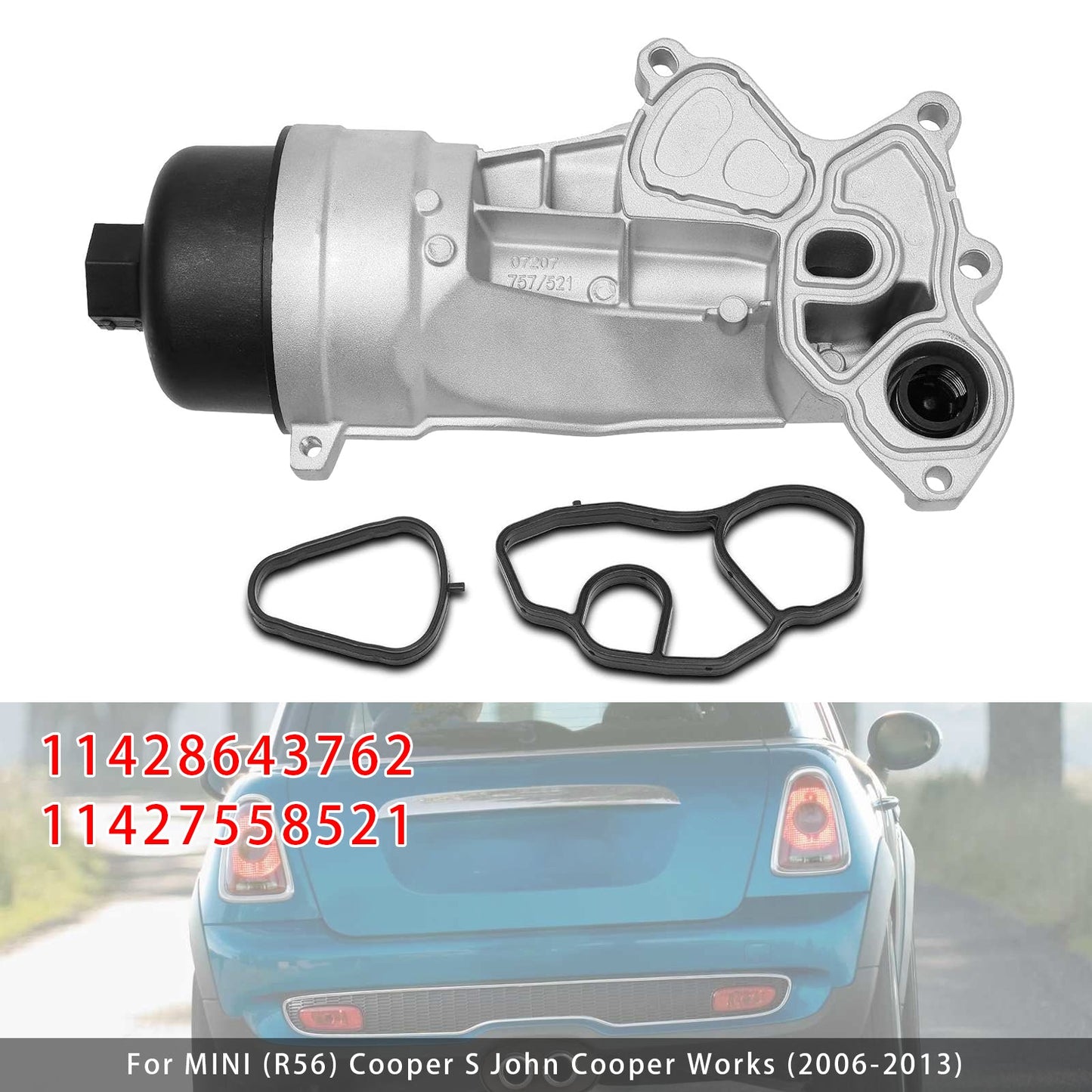 Mini Cooper R55 R56 One  Oil Cooler Filter Housing 11428643762 11427558521