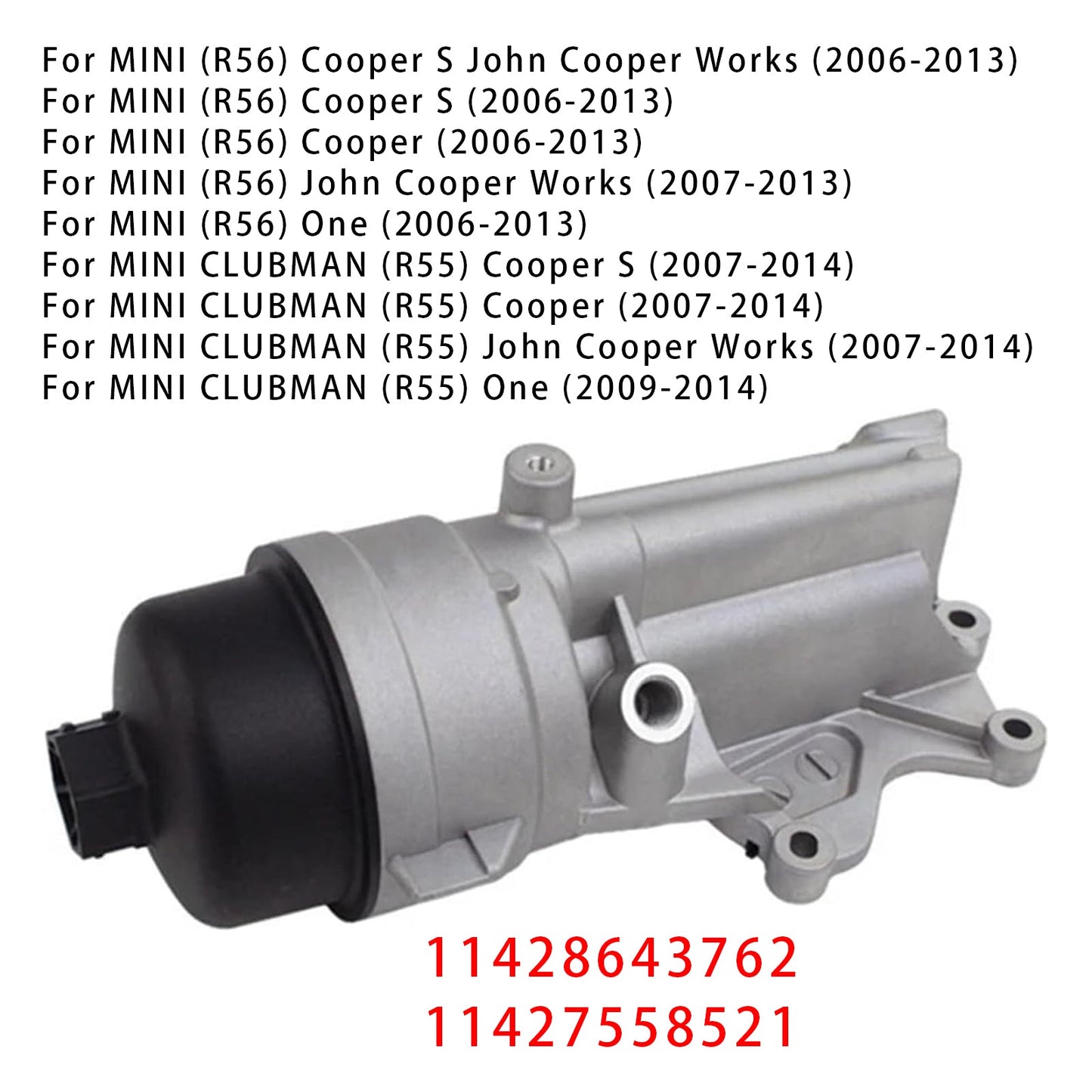 Mini Cooper R55 R56 One  Oil Cooler Filter Housing 11428643762 11427558521