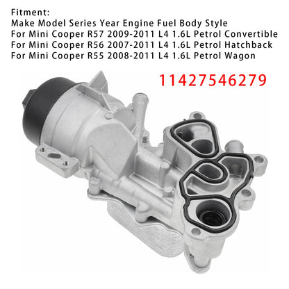 Mini Cooper R55 R56 R57 2007-2011 L4 1.6L Turbo Engine Oil Cooler Assembly 11427546279