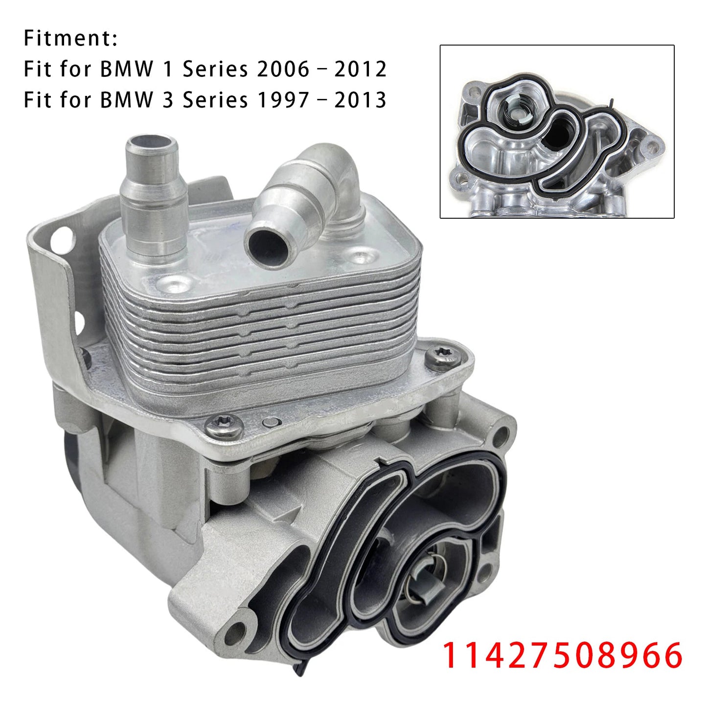 BMW 120i 320i 520i X1 11427508966 Engine Oil Cooler Oil Filter Assembly