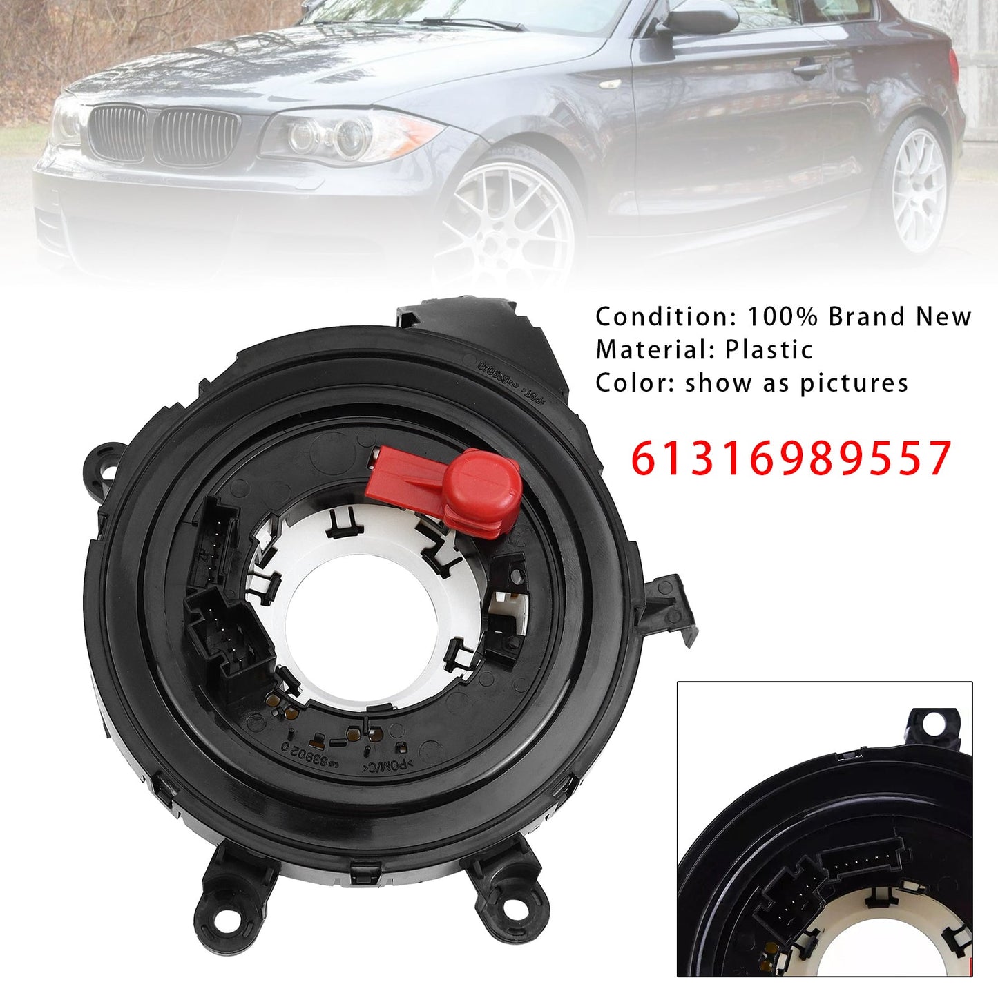 BMW E93 E92 E90 E88 E84 E82 X5 Steering Spiral Cable Clock Spring 61316989557