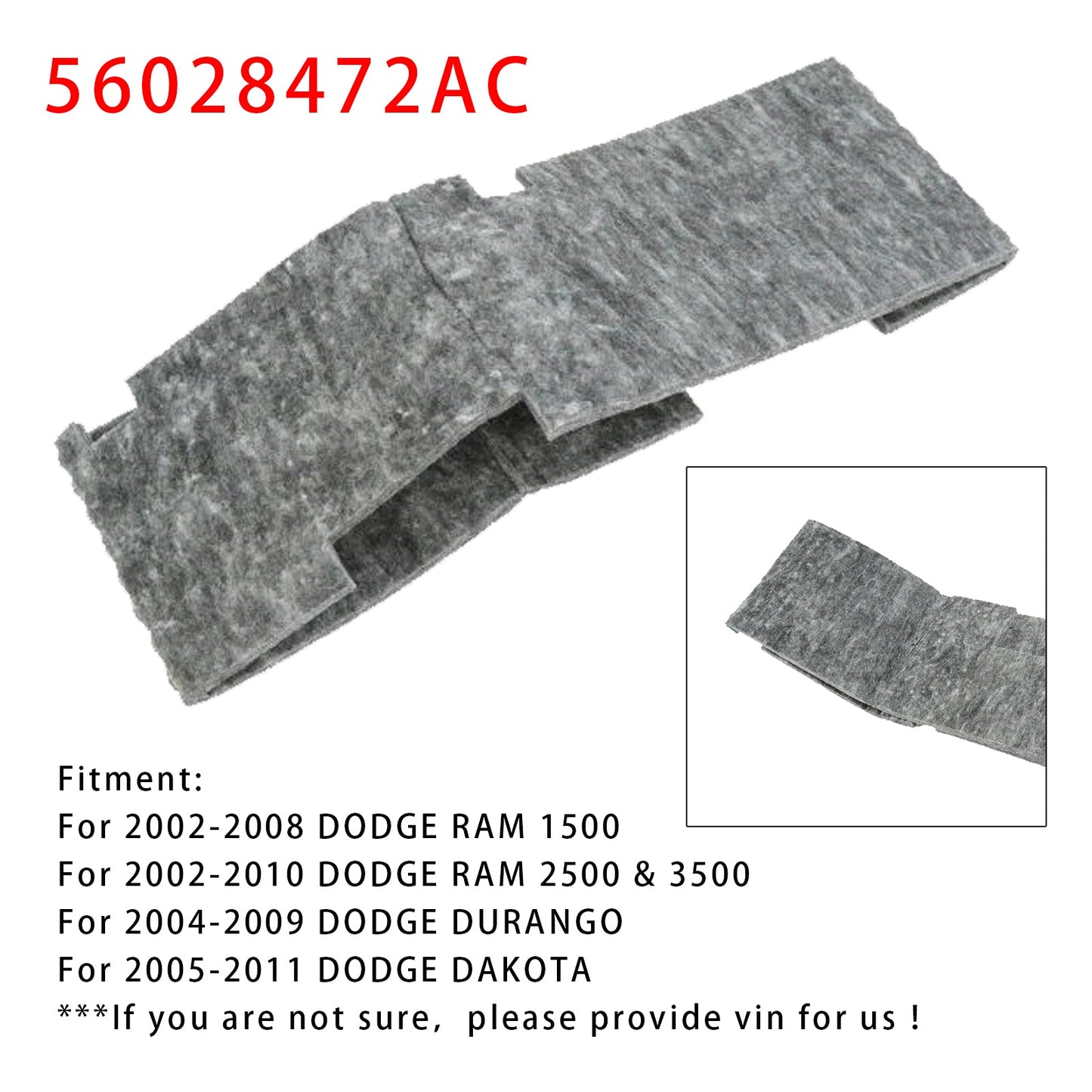 Dodge Ram 1500 2500 3500 Durango Dakota  Battery Shield Cover 56028472AC