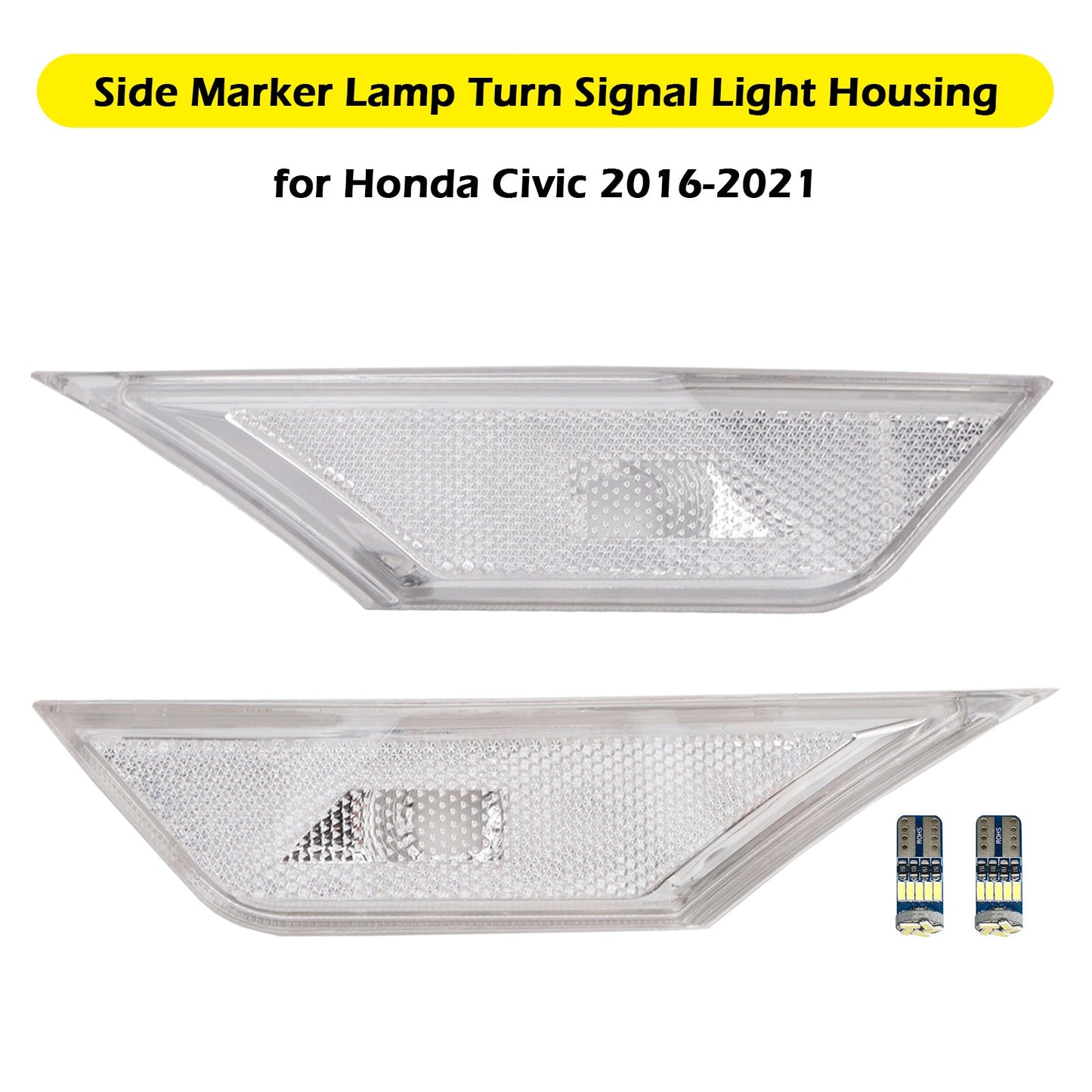 2016-2021 Honda Civic Honda Civic 2016-2021 Side Marker Lamp Turn Signal Light Housing With light bulb