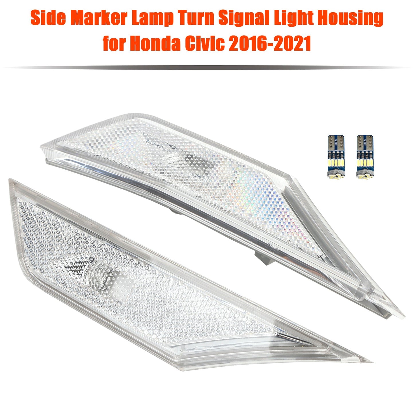 2016-2021 Honda Civic Honda Civic 2016-2021 Side Marker Lamp Turn Signal Light Housing With light bulb