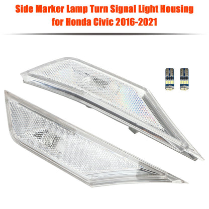 2016-2021 Honda Civic Honda Civic 2016-2021 Side Marker Lamp Turn Signal Light Housing With light bulb