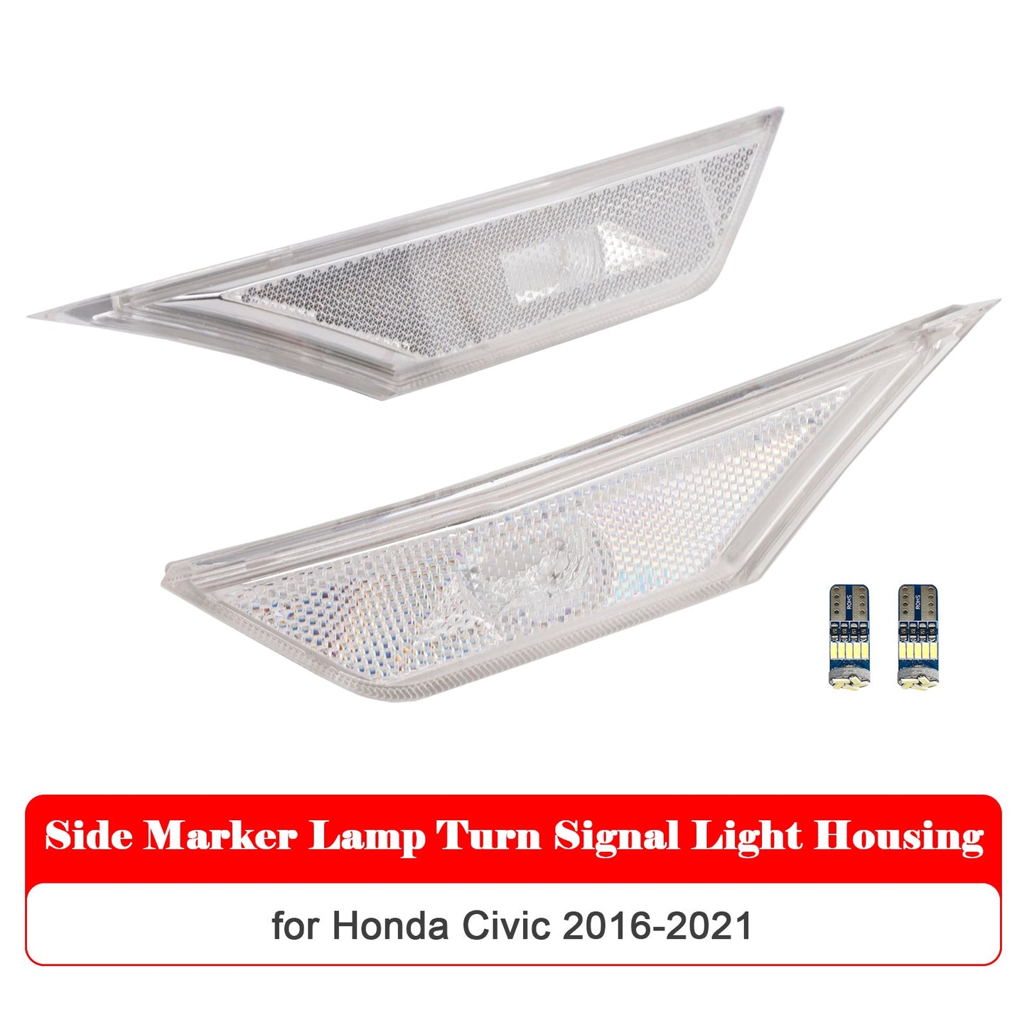 2016-2021 Honda Civic Honda Civic 2016-2021 Side Marker Lamp Turn Signal Light Housing With light bulb
