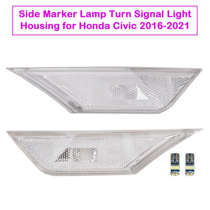 2016-2021 Honda Civic Honda Civic 2016-2021 Side Marker Lamp Turn Signal Light Housing With light bulb