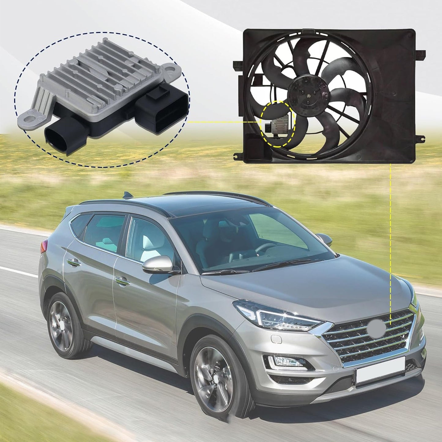 Tucson Kia Sportage 2.4L 16-20 25385D3500 Radiator Fan Control Module