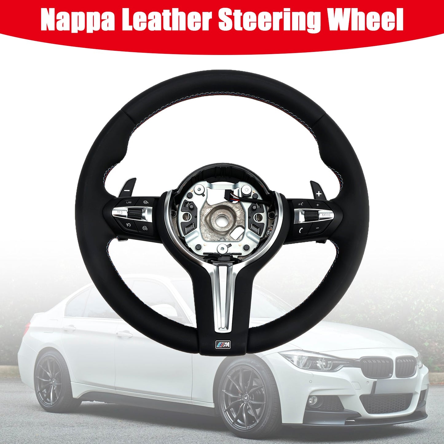 BMW F30 F31 F20 F33 F34 F36 F22 M2 M3 M4 Nappa Leather Steering Wheel