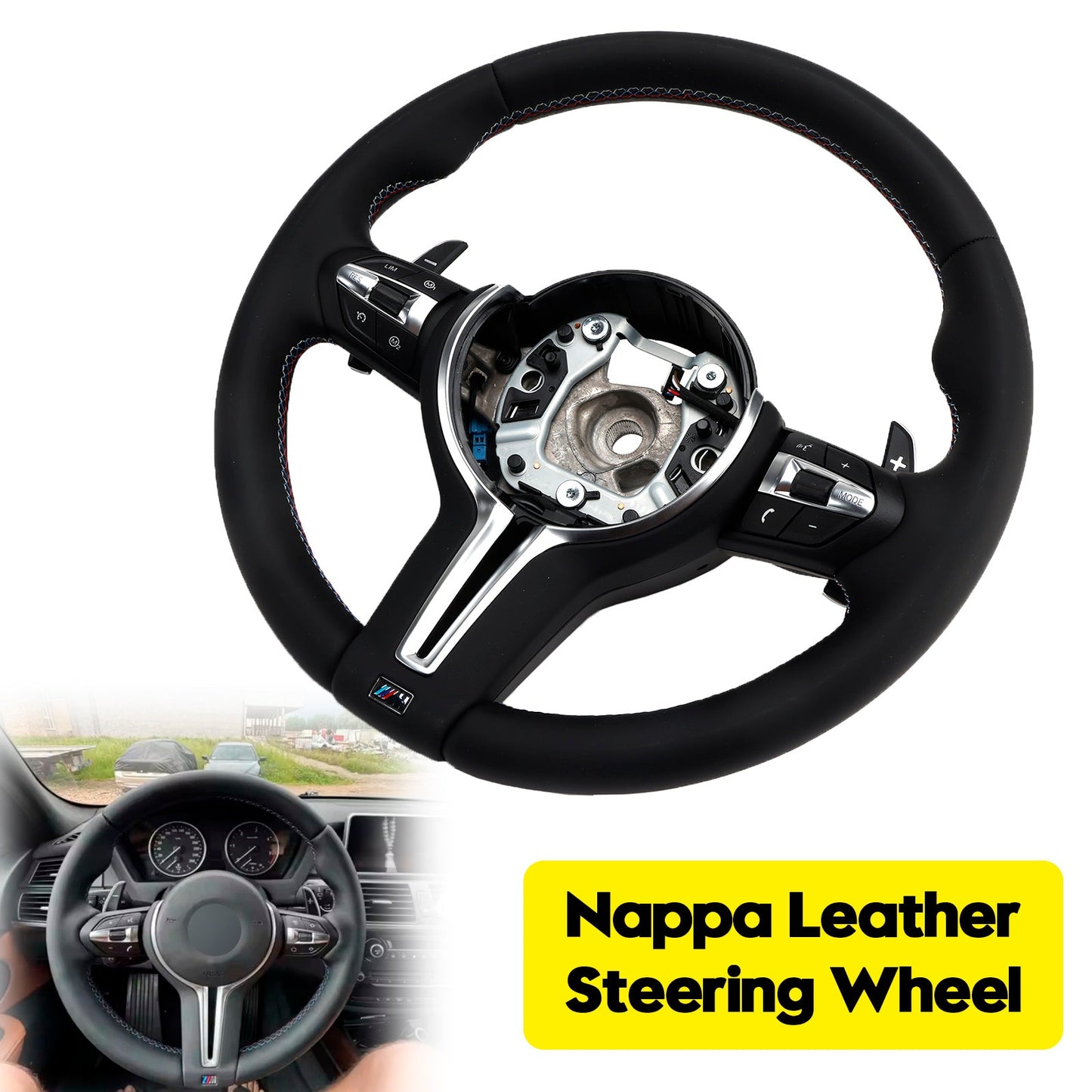 BMW F30 F31 F20 F33 F34 F36 F22 M2 M3 M4 Nappa Leather Steering Wheel