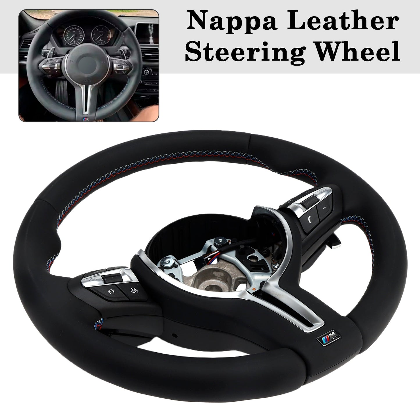BMW F30 F31 F20 F33 F34 F36 F22 M2 M3 M4 Nappa Leather Steering Wheel