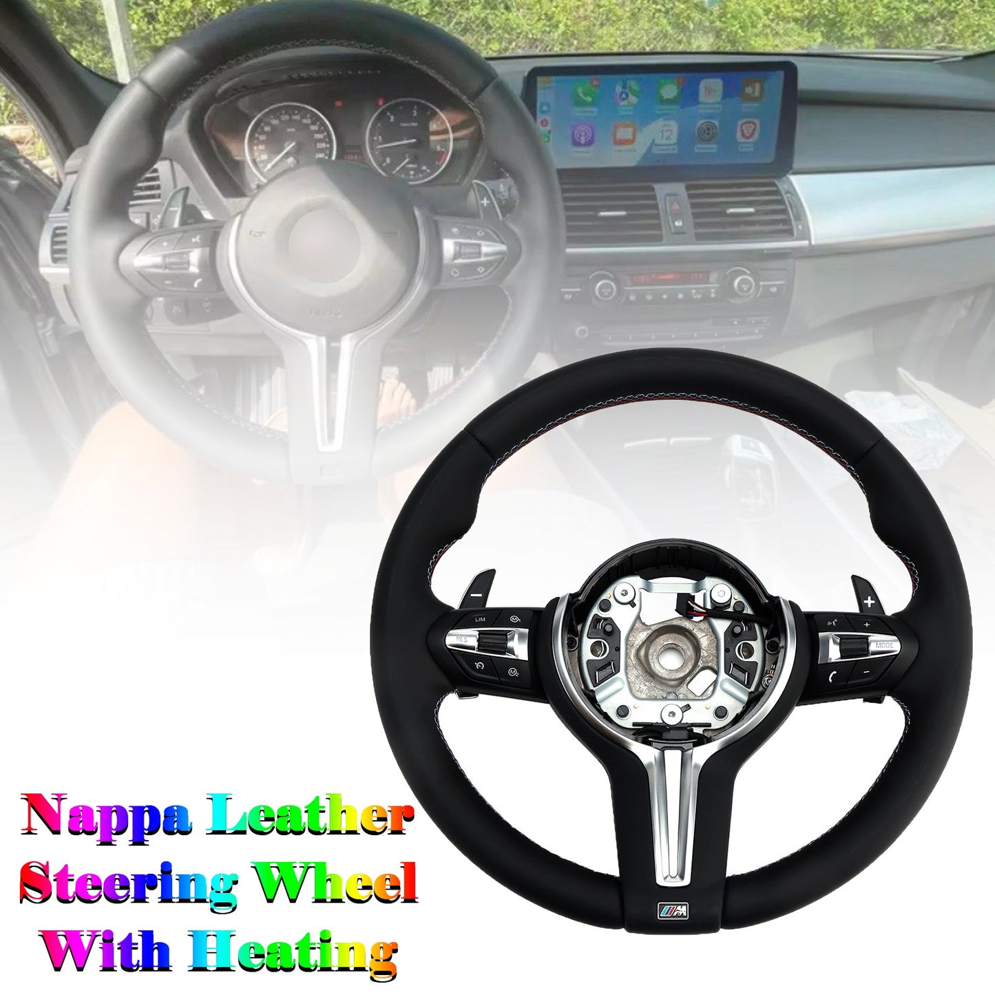 BMW F30 F80 F82 M3 X3 X5 X6 M4 Nappa Leather W/heated Steering Wheel