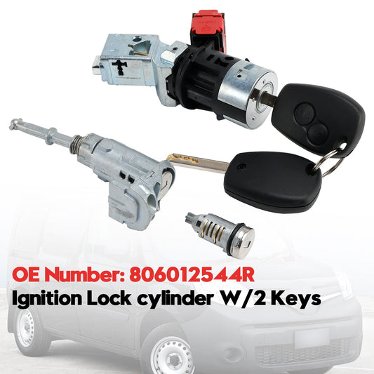 Renault Kangoo II Master III Ignition Lock cylinder W/2 Keys 806012544R