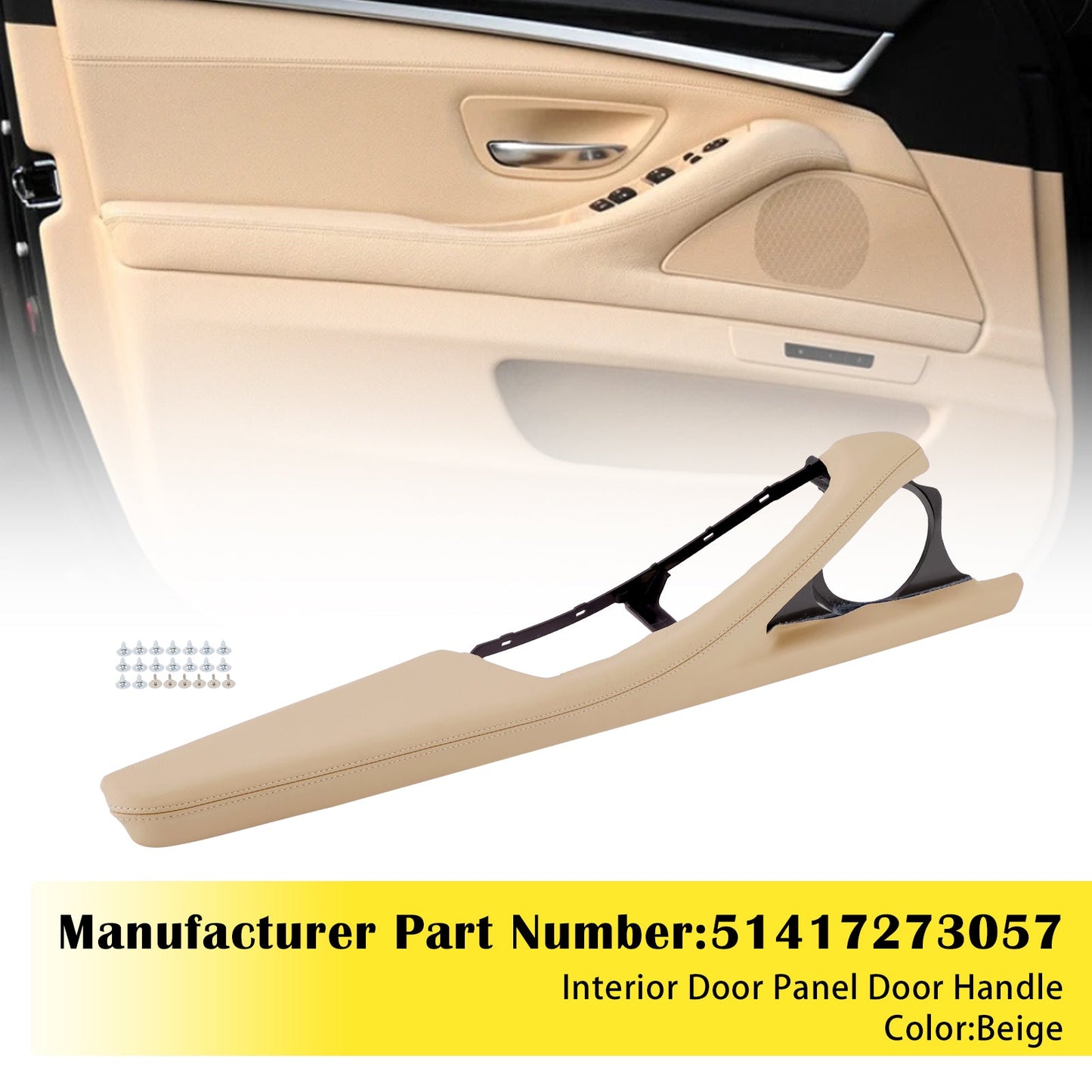 BMW 5 Series F11 F10 F18 2010-2016 Interior Door Panel Door Handle Beige