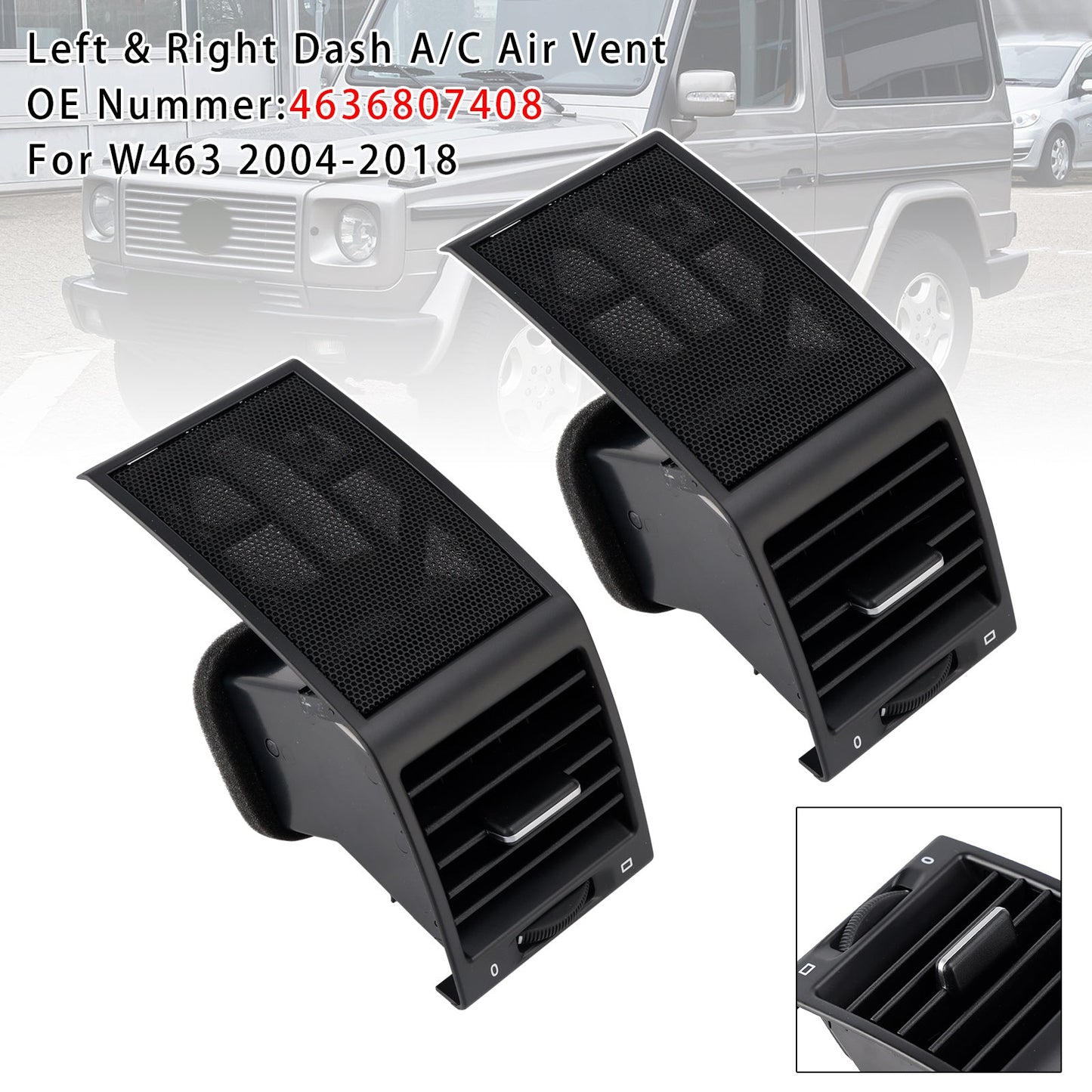 Mercedes W463 G Class G500 G55 AMG Left & Right A/C Air Vent 4636807408