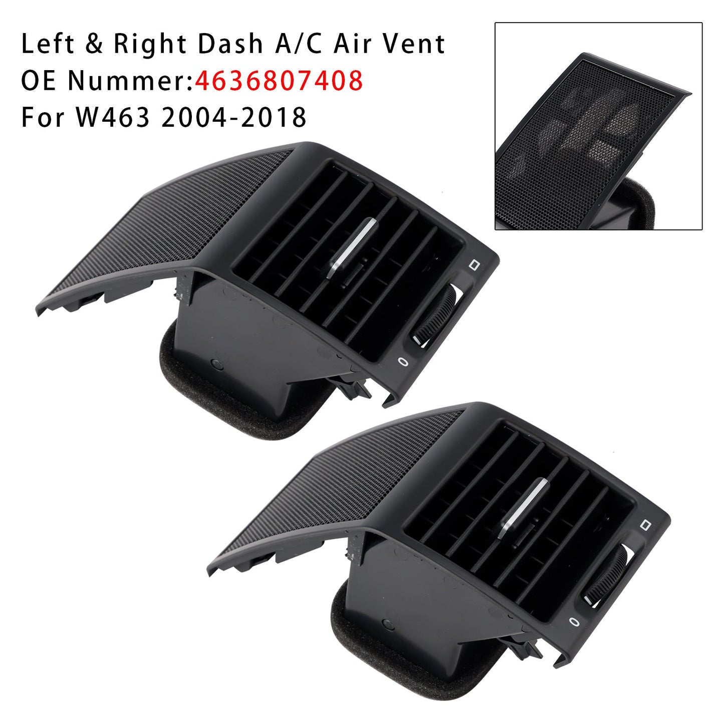 Mercedes W463 G Class G500 G55 AMG Left & Right A/C Air Vent 4636807408
