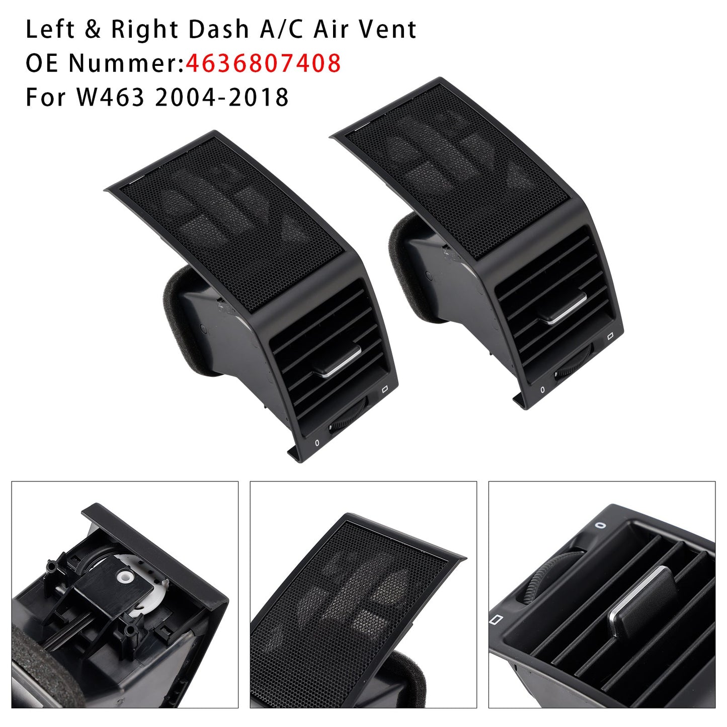 Mercedes W463 G Class G500 G55 AMG Left & Right A/C Air Vent 4636807408