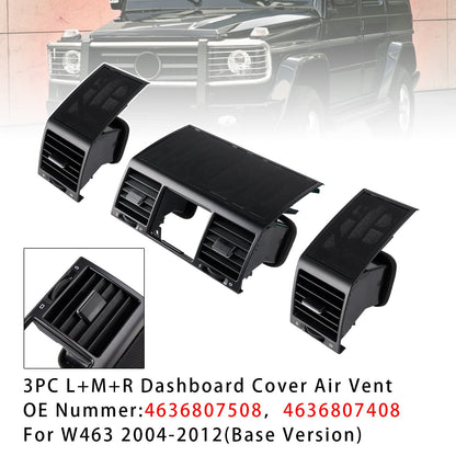 3PCS A/C Air Vent Grille Cover 4636807508 For Benz W463 G500 G55 AMG 2004-2012